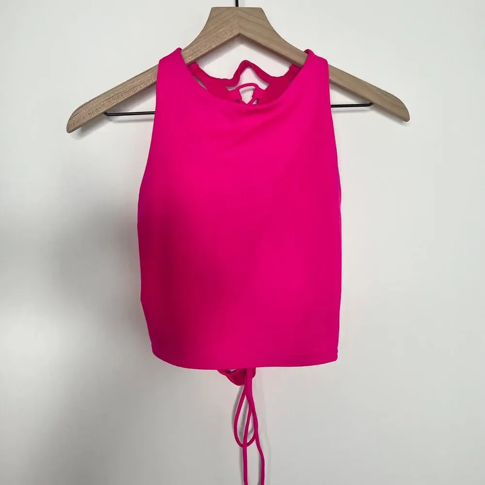 Alo Yoga Movement Bra Open Up Neon Pink Women’s Medium